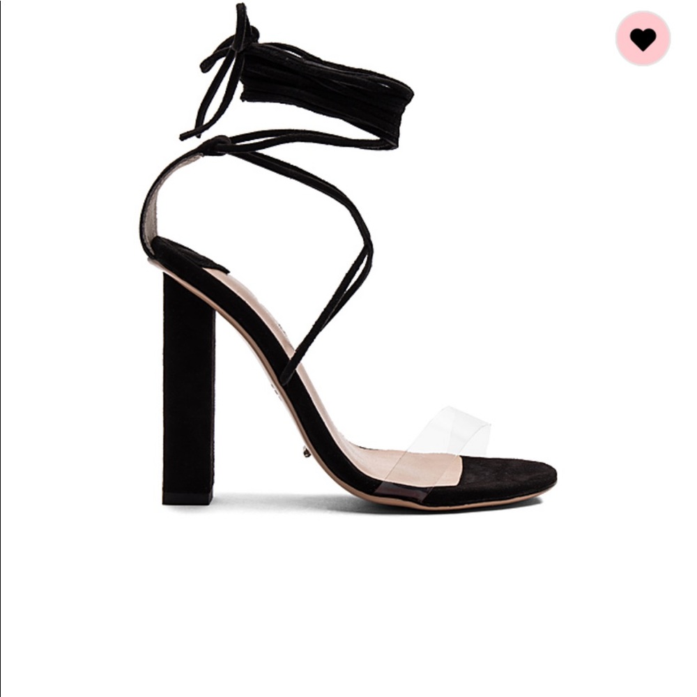 Tony Bianco black clear heels NWT